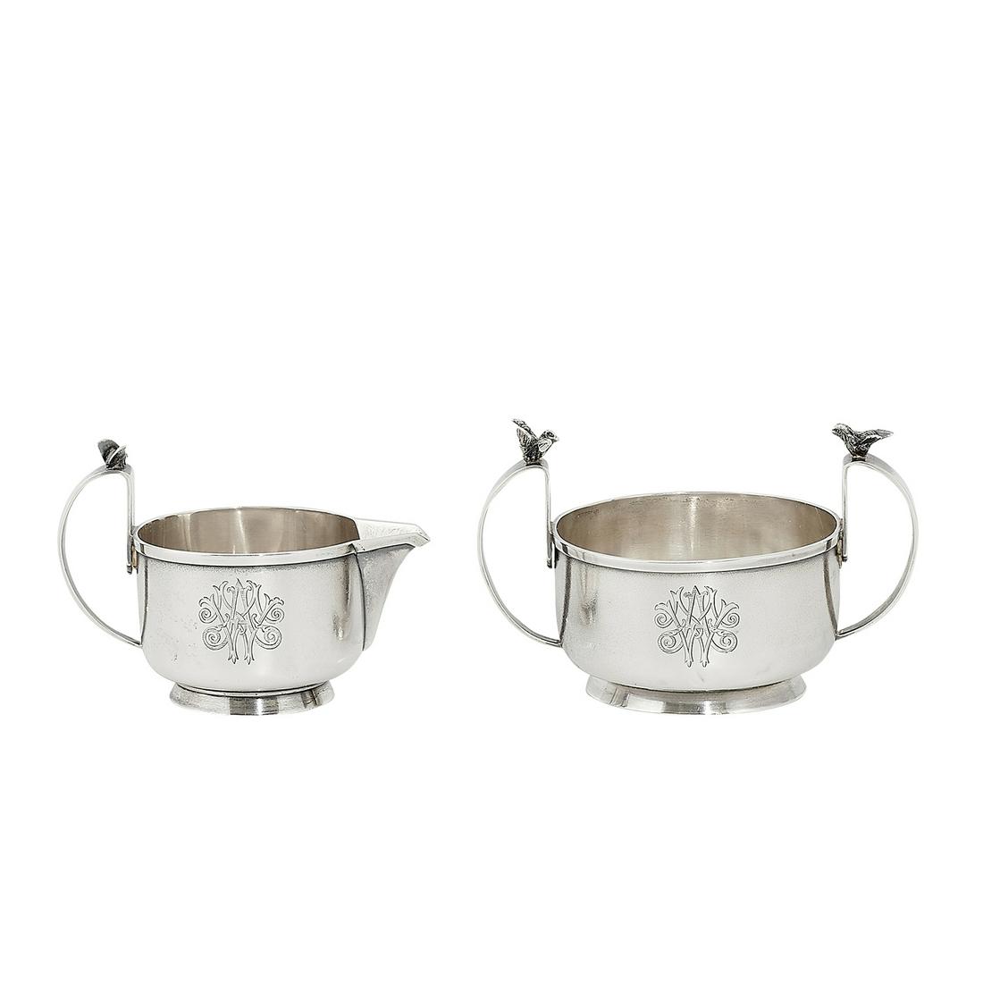 Gorham Mfg. Co. sugar and creamer set (1 of 4)