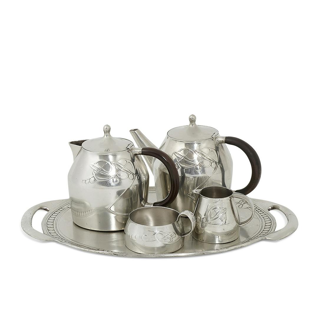 Archibald Knox Tudric tea service (1 of 2)