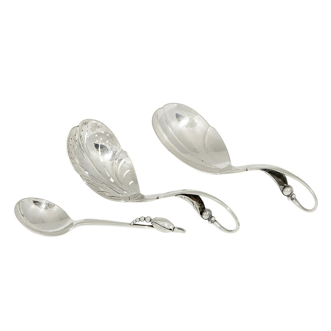 Georg Jensen spoons, three: #21; #37; and #84 (1 of 2)