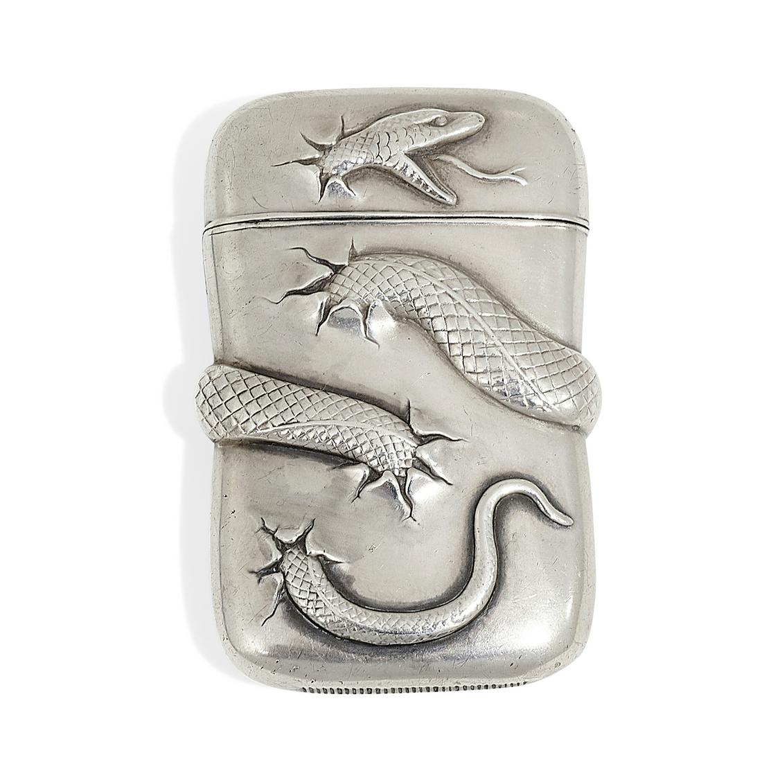 Maker Unknown serpent themed match safe / vesta (1 of 3)