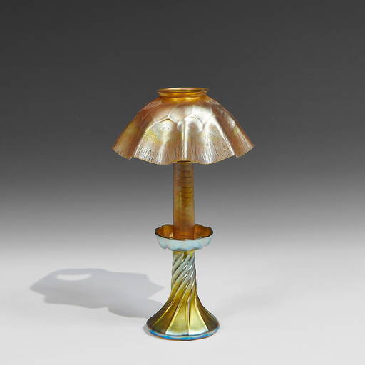 Louis Comfort Tiffany candlestick lamp Dec 02, 2021 Toomey & Co