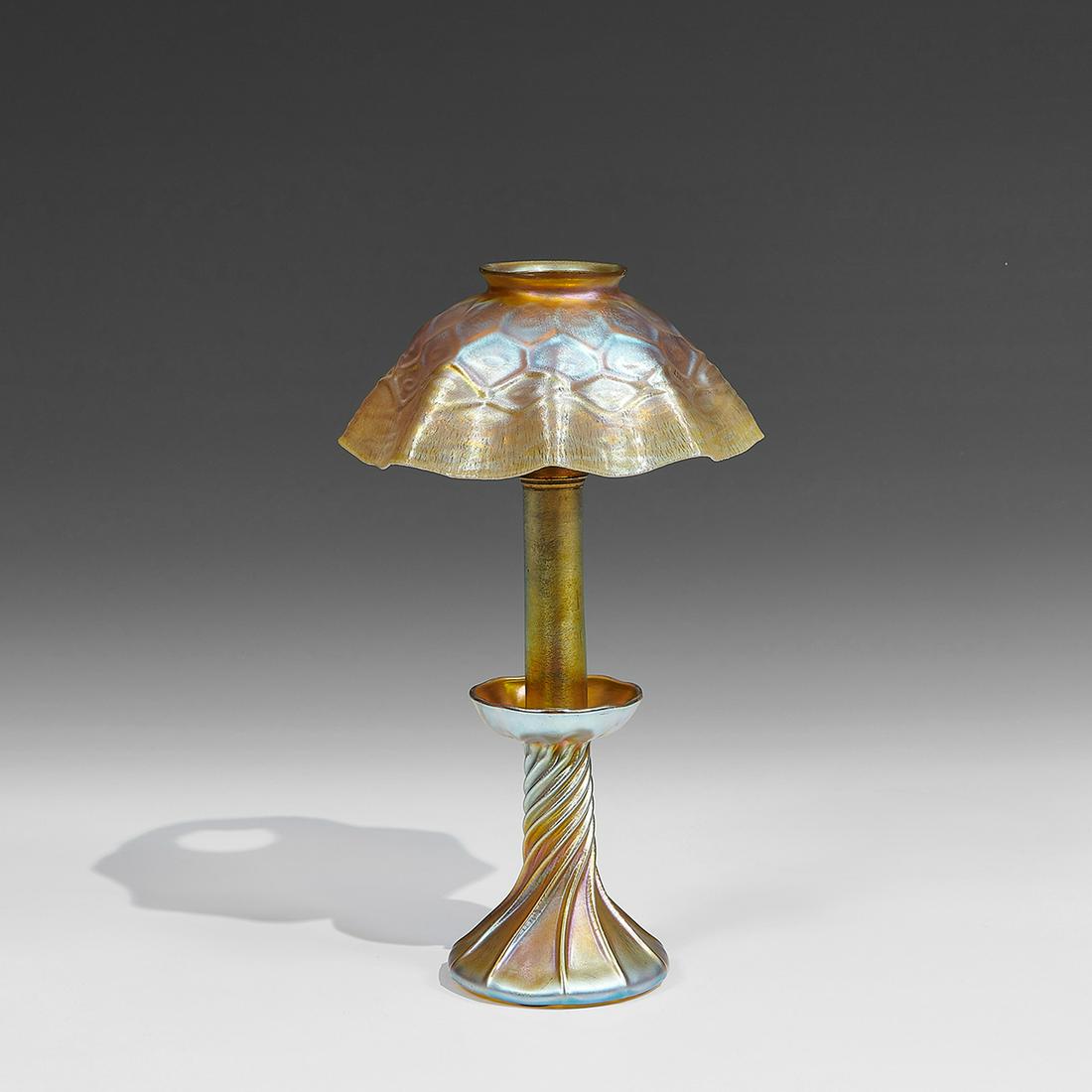 Louis Comfort Tiffany candlestick lamp (1 of 4)