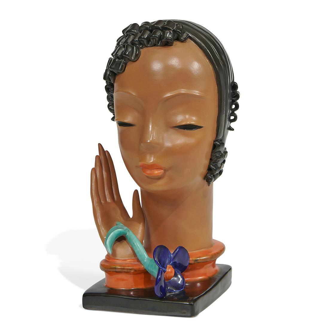 Rudolf Knörlein for Goldscheider Art Deco bust (1 of 7)