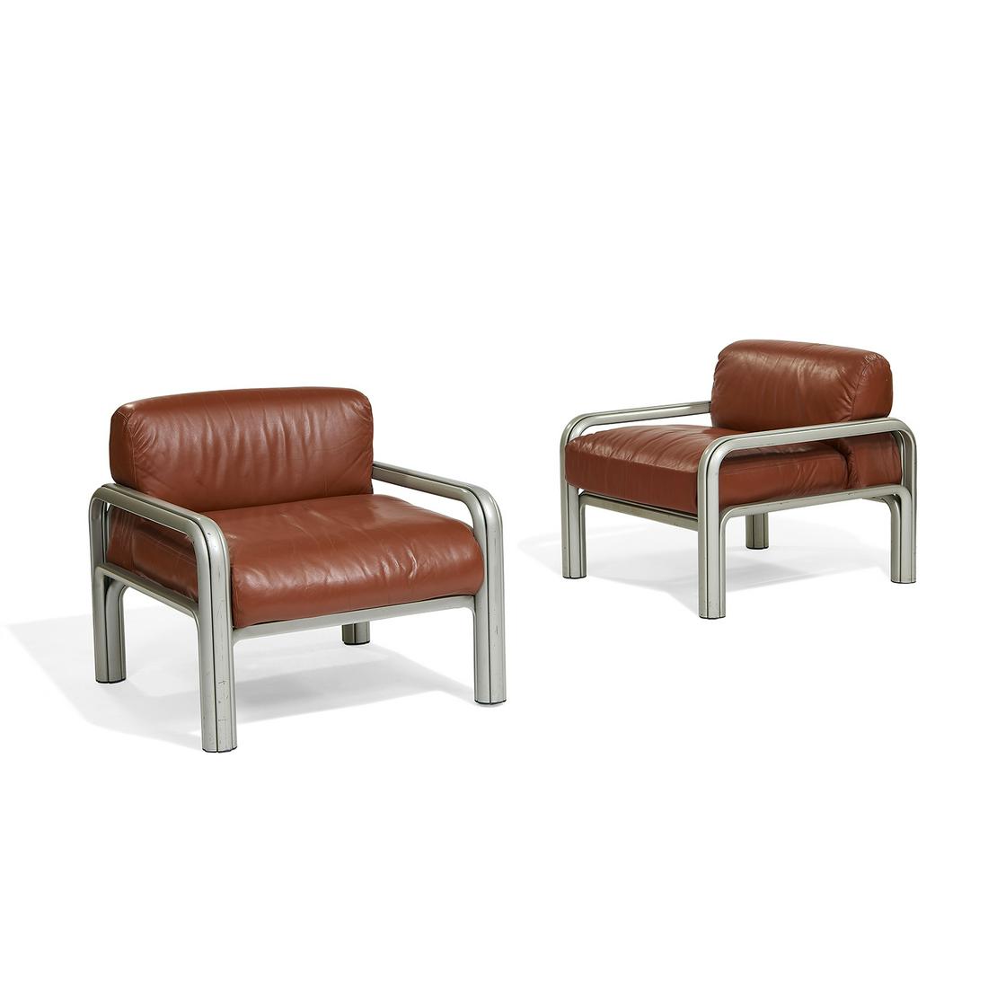 Gae Aulenti Knoll lounge chairs, pair (1 of 2)