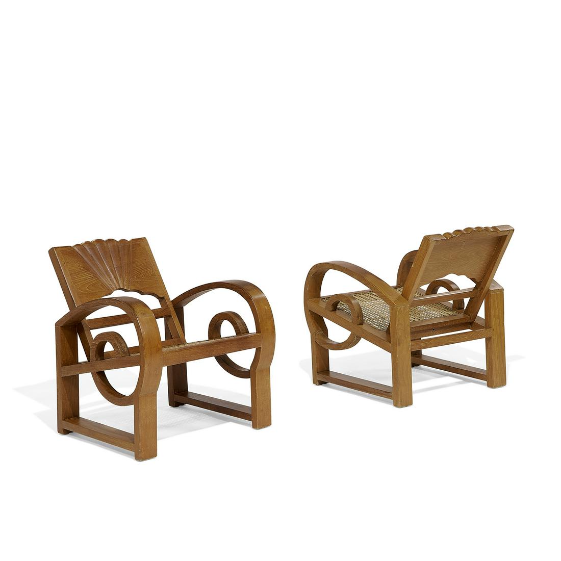 Art Deco lounge chairs, pair (1 of 3)