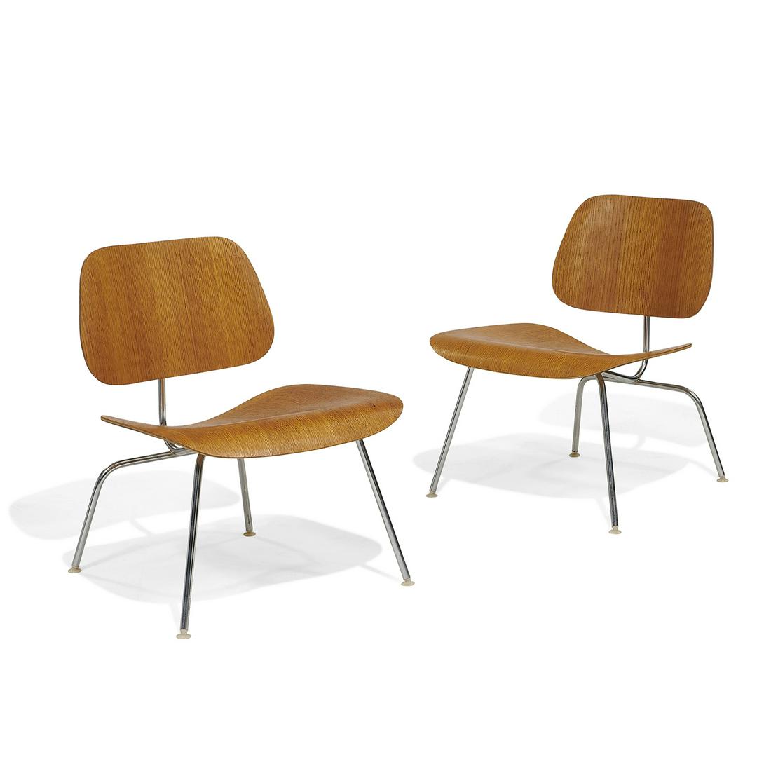 Charles & Ray Eames LCM chairs, pair (1 of 2)