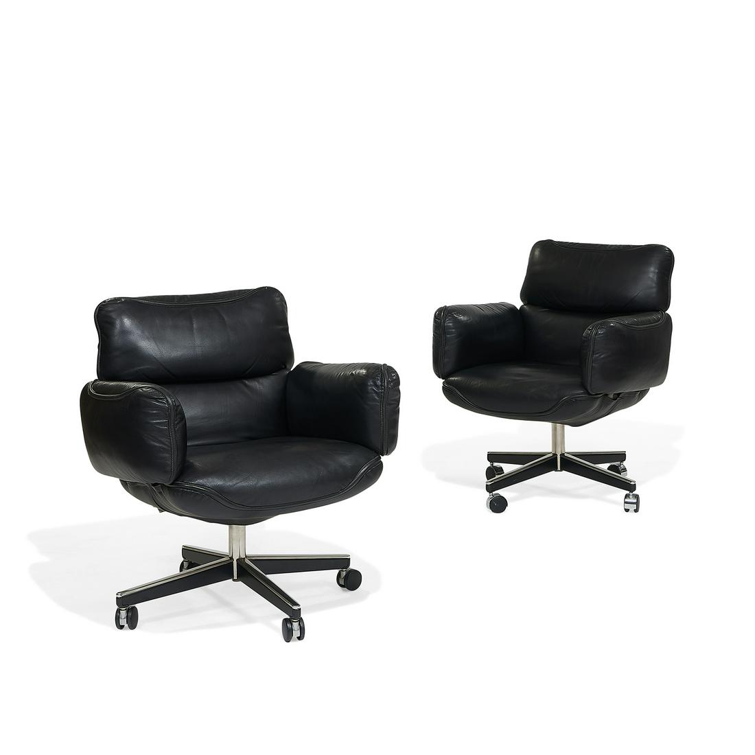 Otto Zapf Knoll executive chairs, pair (1 of 2)