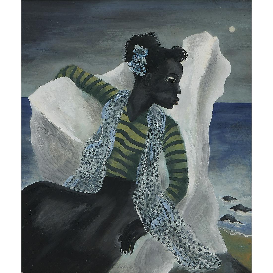 Karl Priebe, Moonlight by the Sea, 1940 (1 of 2)