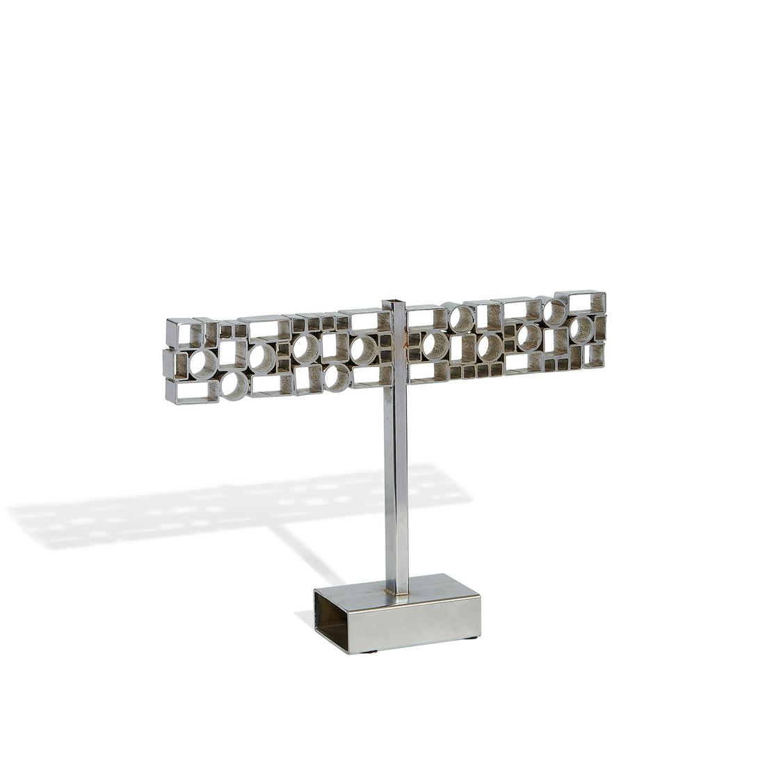 Joseph A. Burlini, Rectangular Tree, circa 1967: Joseph A. Burlini (American, b. 1937) Rectangular Tree, circa 1967 steel unsigned 11 3/8"h x 15 13/16"w x 3"d