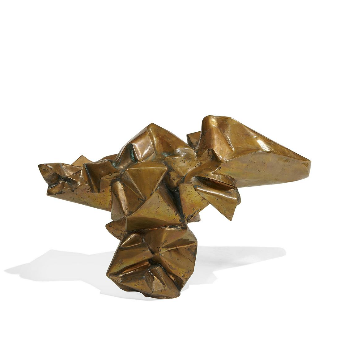 Abbott Pattison, Untitled Abstract Sculpture: Abbott Pattison (American, 1916-1999) Untitled Abstract Sculpture bronze signed 25"h x 36"w x 14"d
