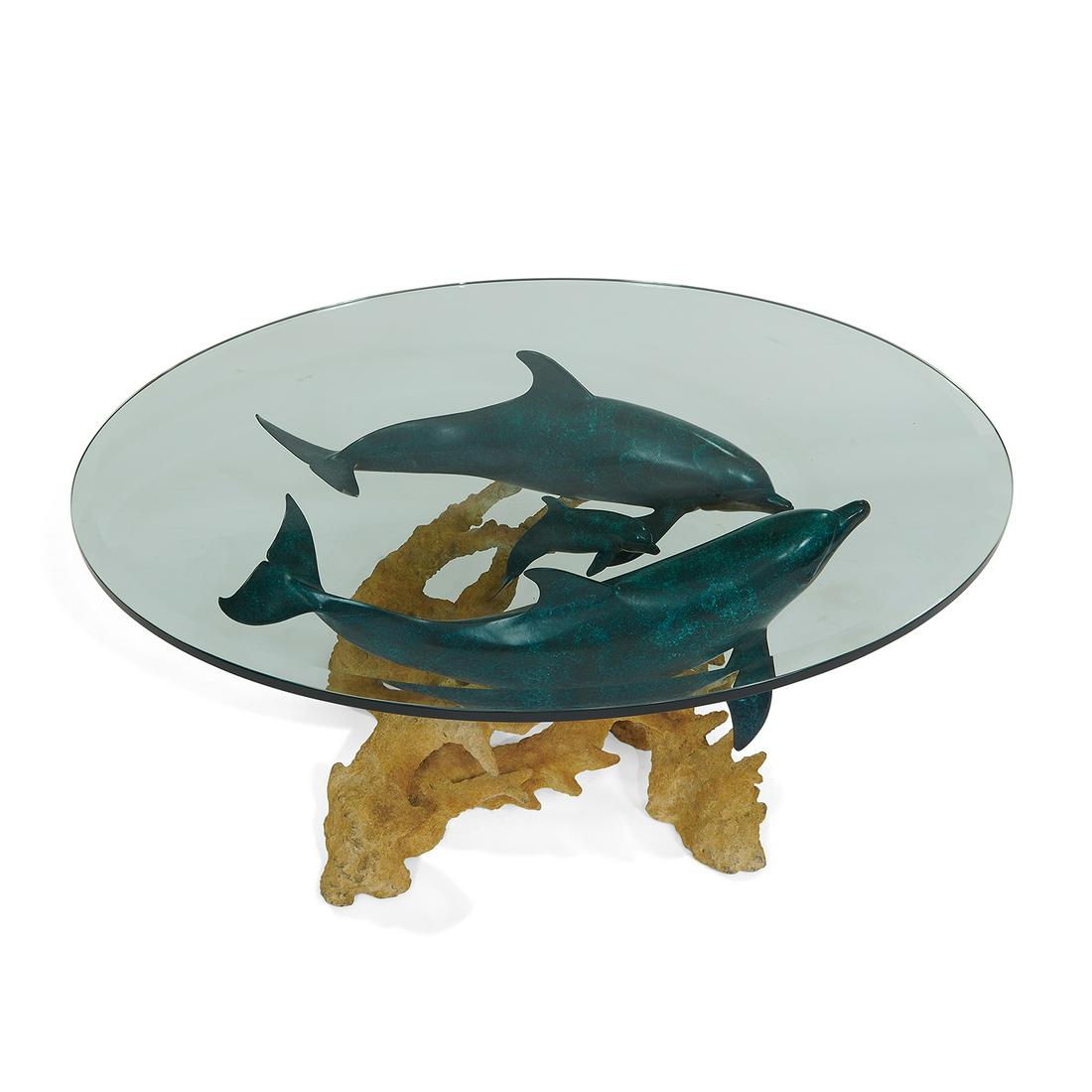 Robert Wyland Dolphin Reef coffee table (1 of 5)
