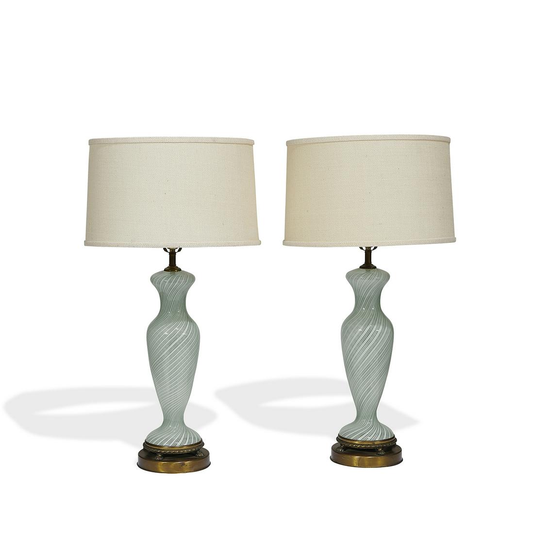 Murano latticino table lamps (1 of 2)