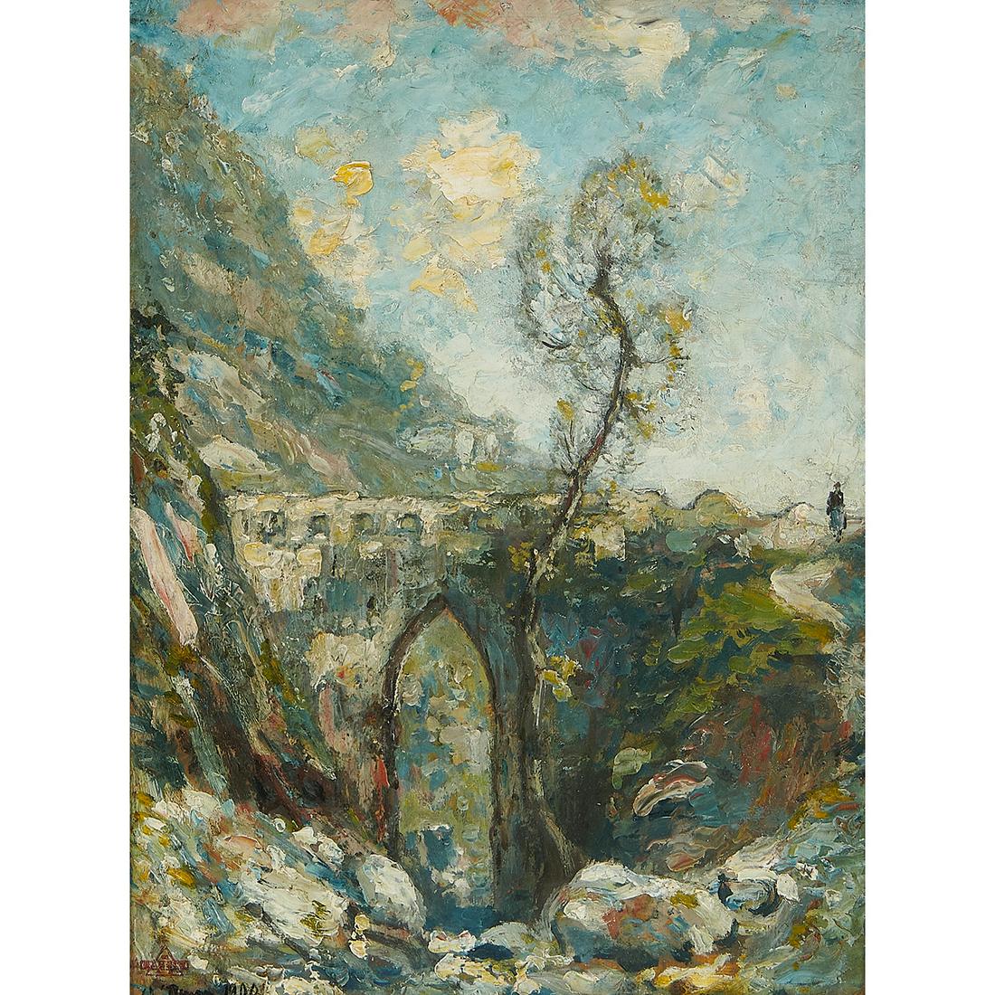 Henry Ward Ranger, Aqueduct in a Landscape (1 of 2)