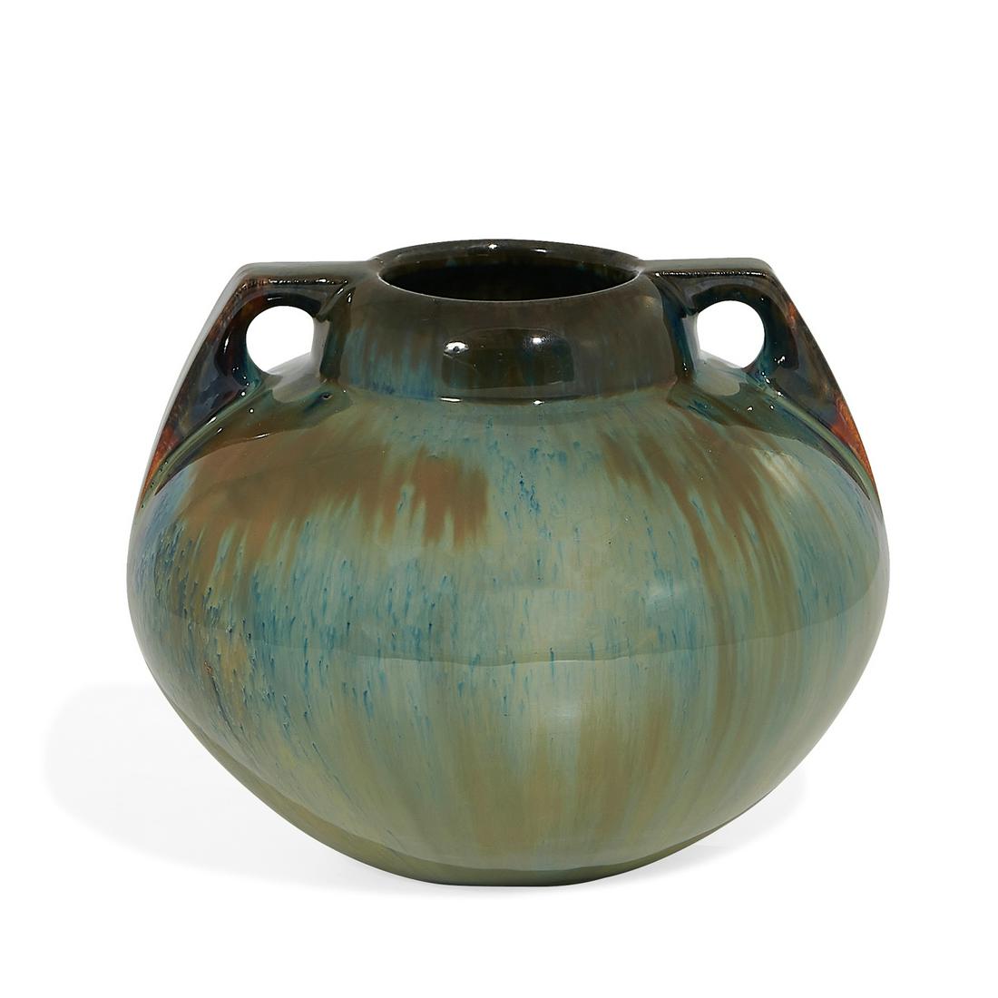 Fulper Pottery Co. two-handled earthenware vase (1 of 3)