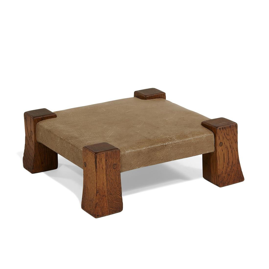 Gustav Stickley monk's footstool, #389 (1 of 3)