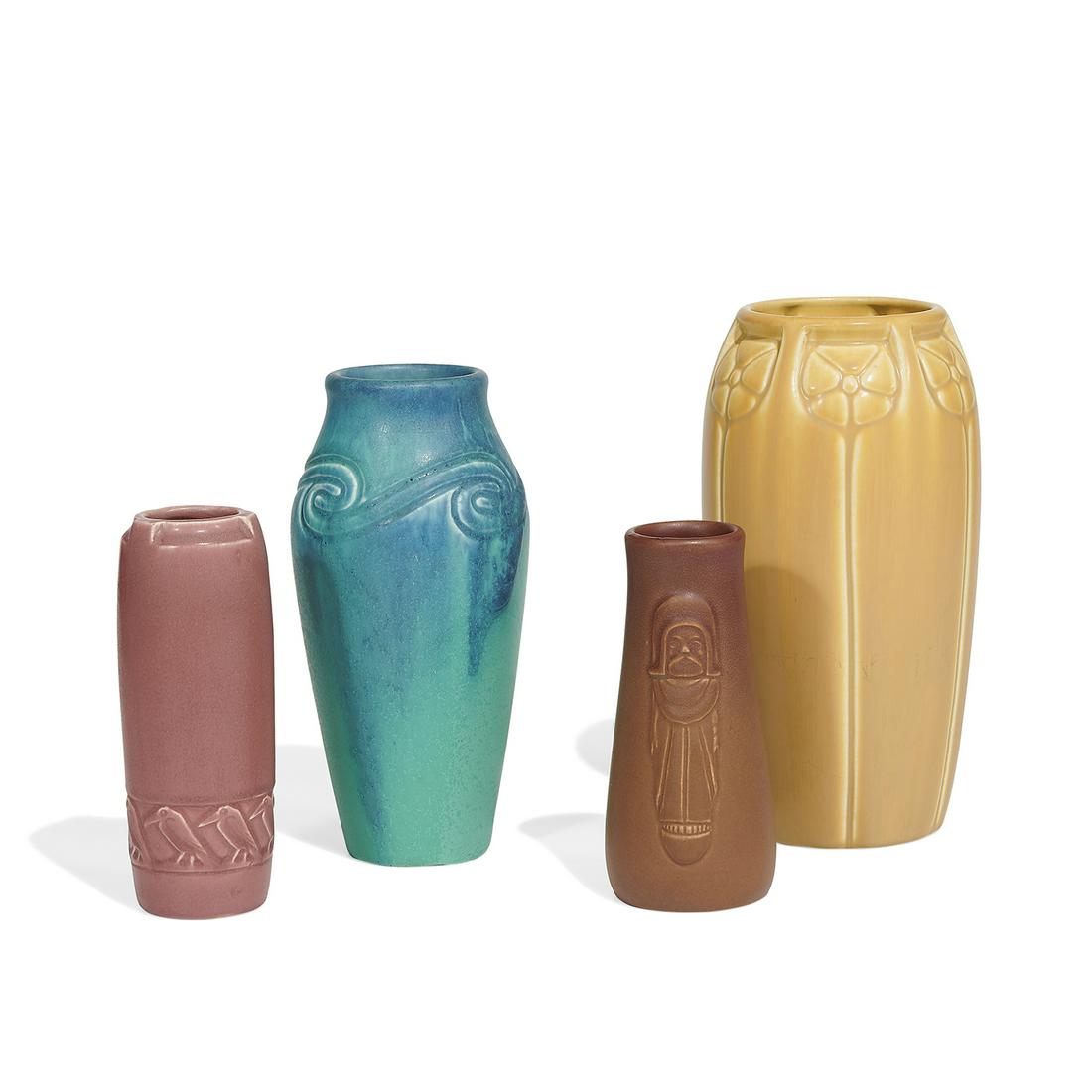 Rookwood Pottery group of earthenware vases, 4 (1 of 3)