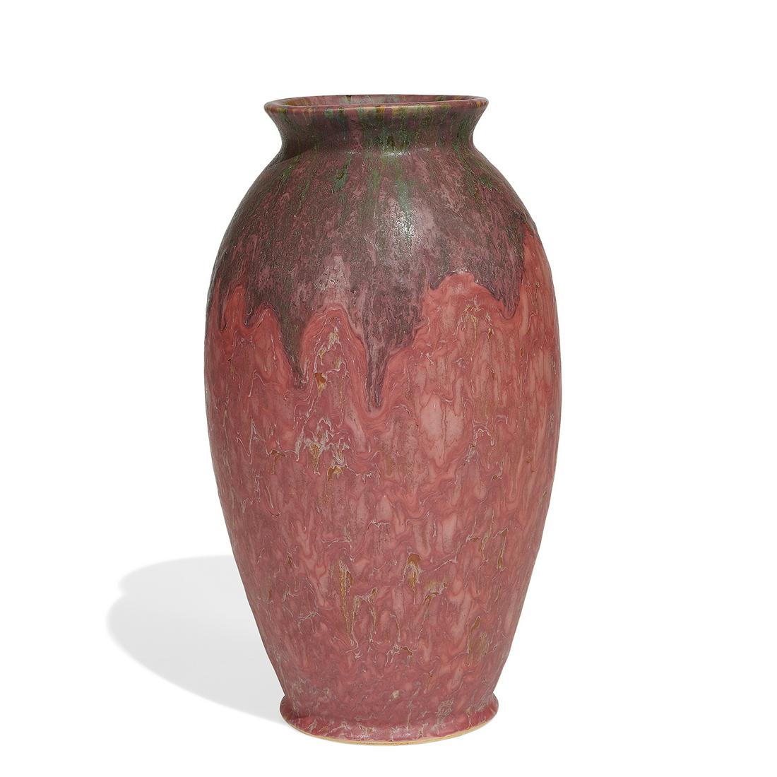 Roseville Pottery Co. tall Carnelian II vase (1 of 3)