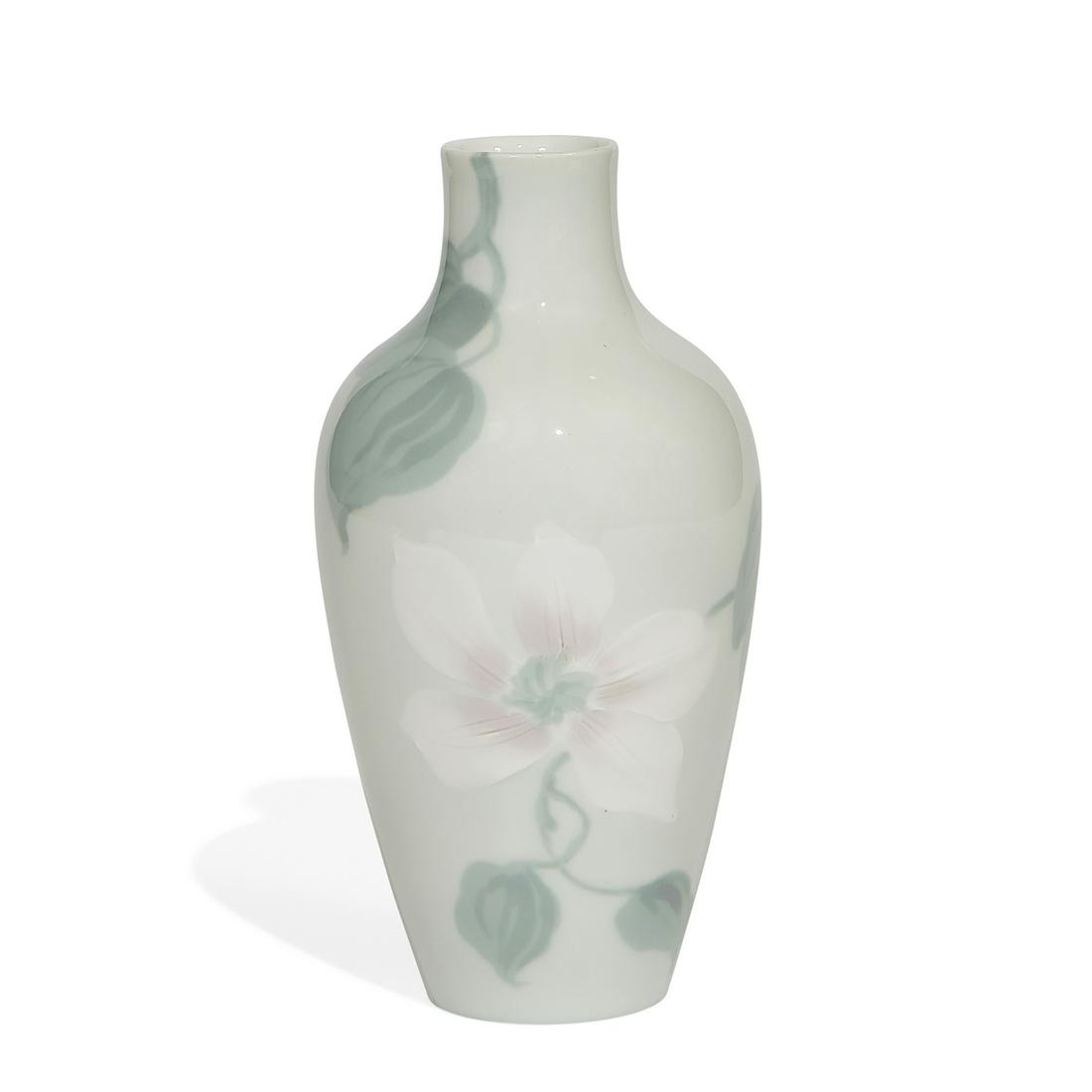 Rörstrand carved and painted porcelain vase (1 of 3)