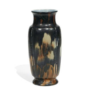 Attr. Jens Jensen for Rookwood Pottery vase: Attributed to Jens Jensen (1898-1978) for Rookwood Potteryporcelain vase with runny, abstract arrays of color, shape number 2933Cincinnati, Ohio, 1930matte glazed ceramicimpressed factory marks, wheel