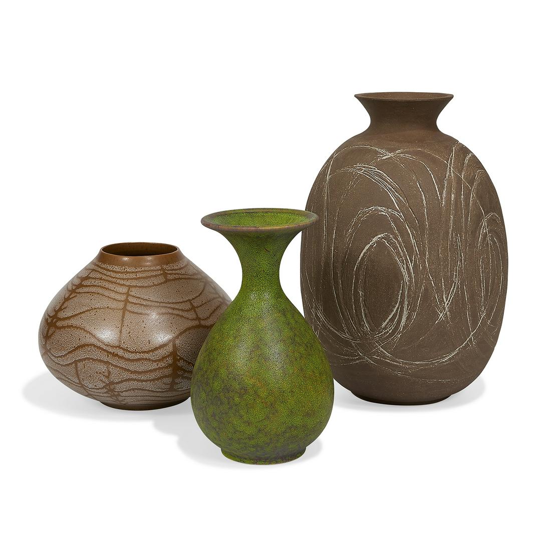 Studio Pottery vases, three (1 of 2)