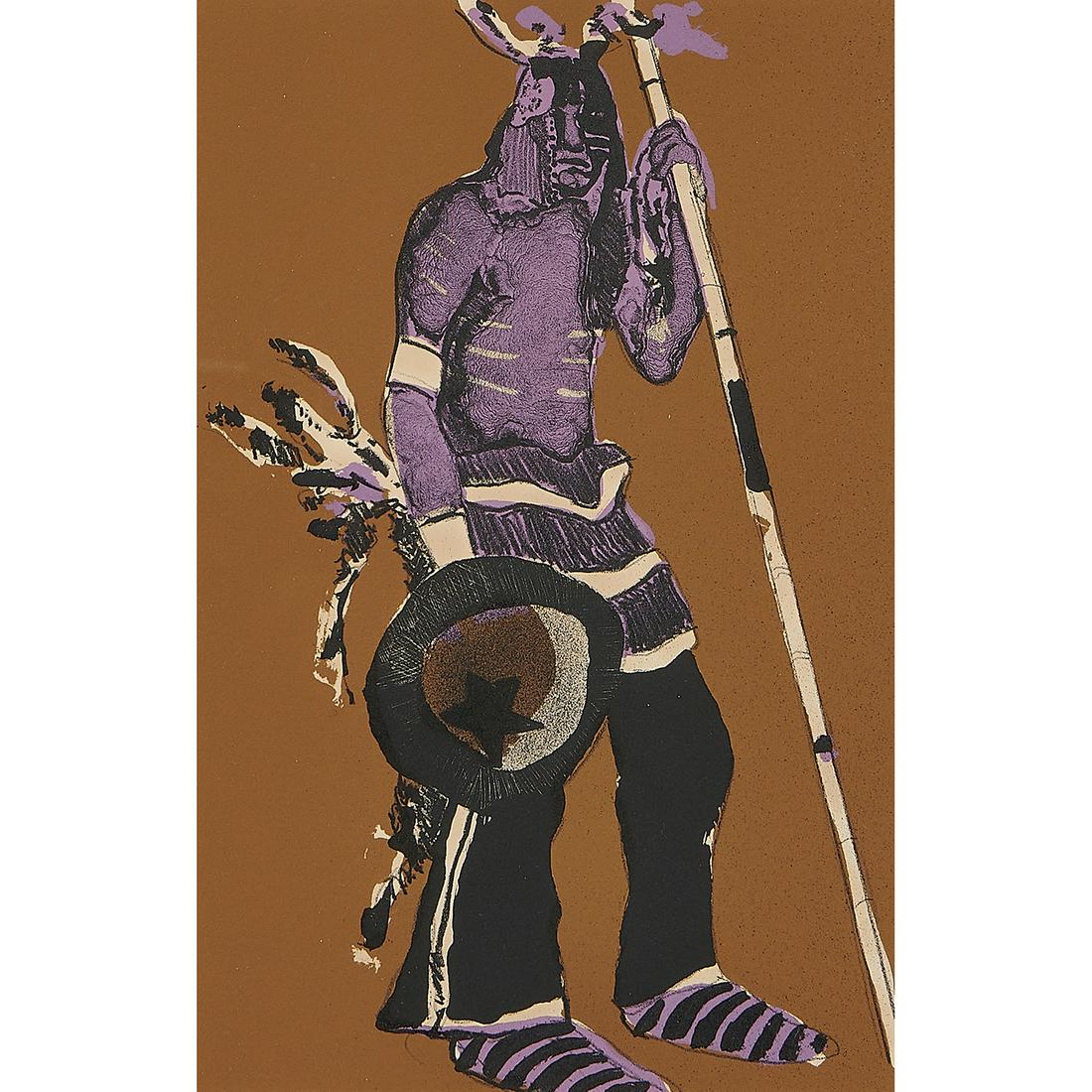 Fritz Scholder, Indian with Shield, 1973 (1 of 2)