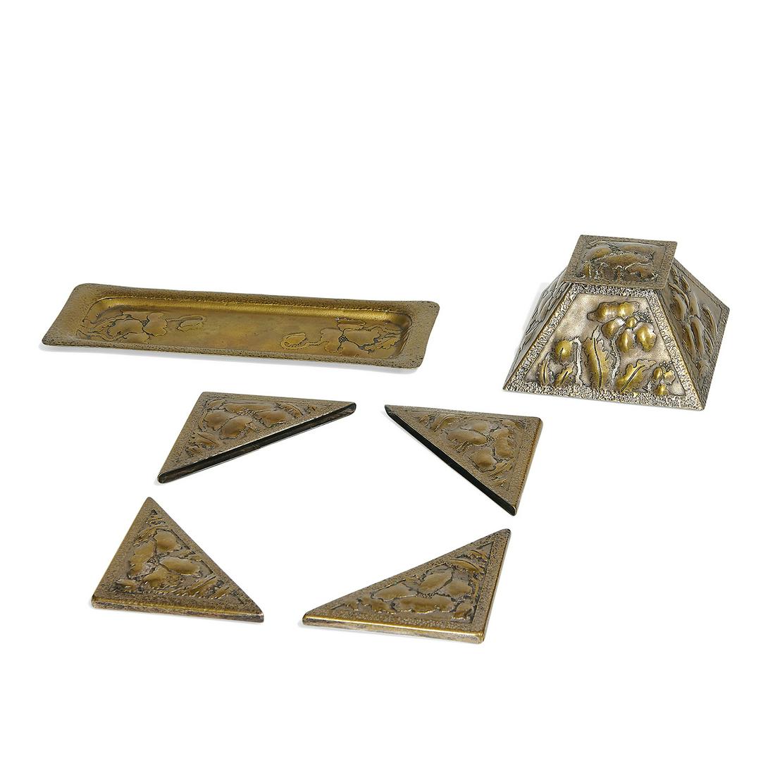 Marshall Field & Co. Poppy six-piece desk set (1 of 3)