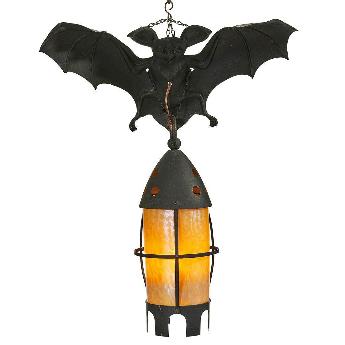 Art Nouveau bat hanging lantern (1 of 2)