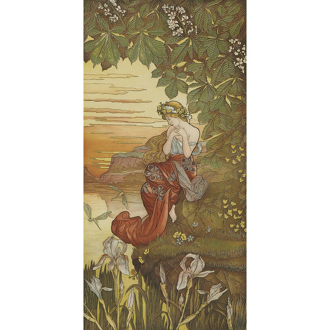 E. Charles Lucas, Art Nouveau Maiden, circa 1895 (1 of 3)