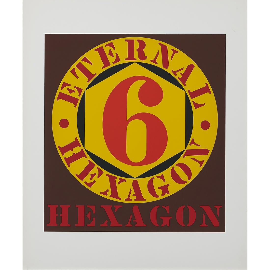 Robert Indiana, Eternal Hexagon, from X + X, 1964 (1 of 2)
