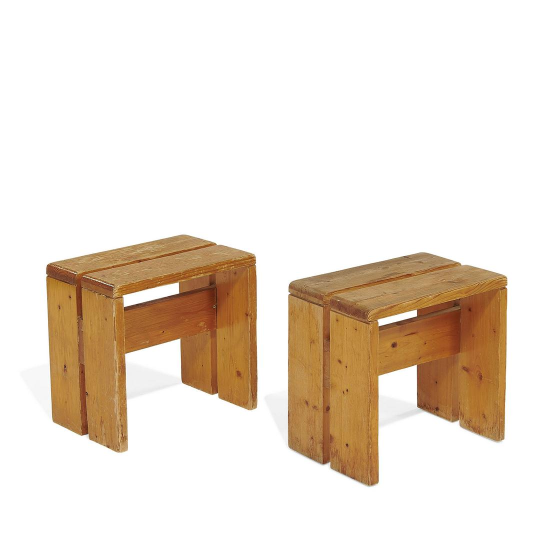 Charlotte Perriand stools, pair (1 of 3)