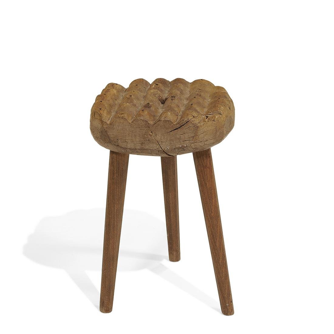 Dutch antique grinding wheel stool (1 of 4)