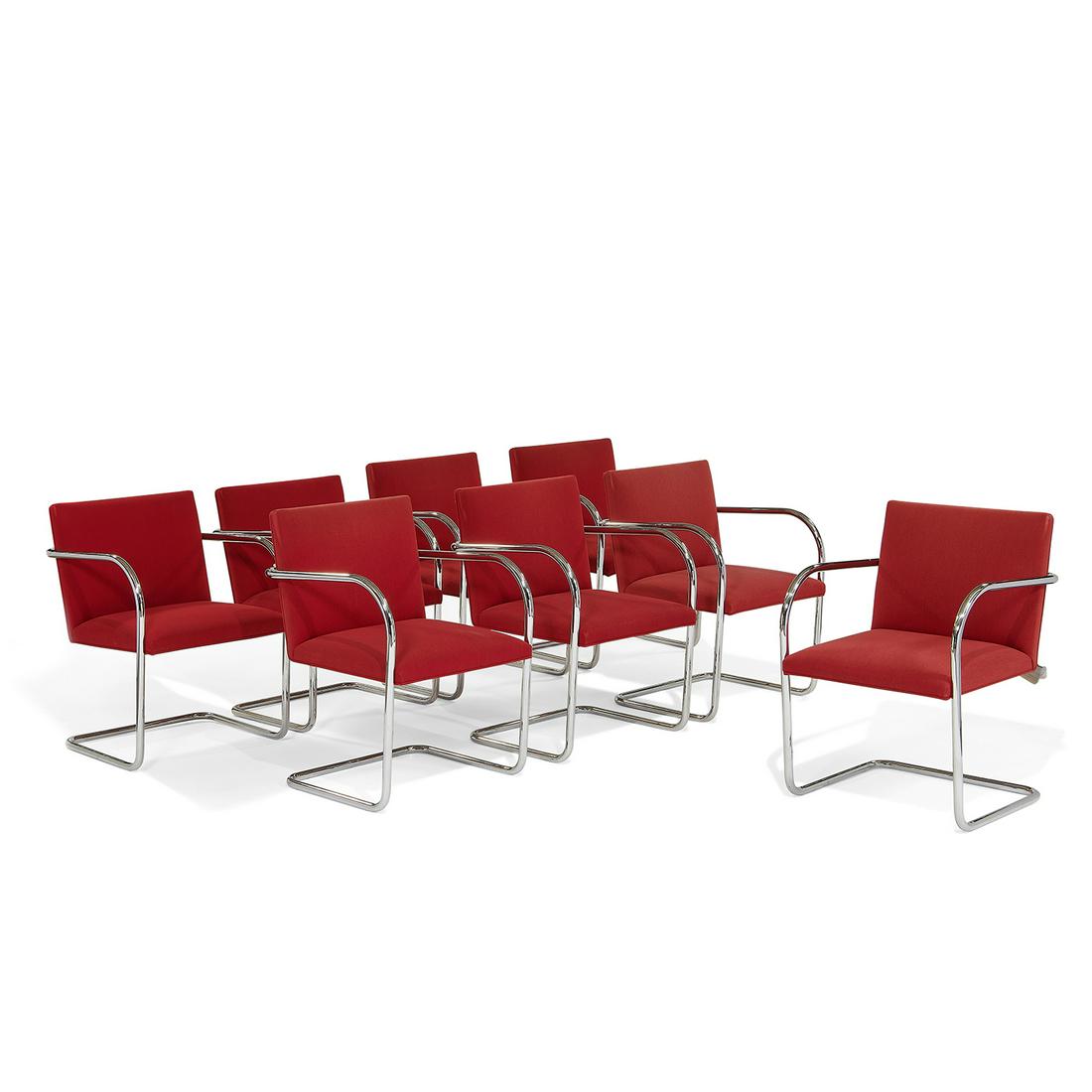 Mies van der Rohe BRNO chairs, set of eight (1 of 3)