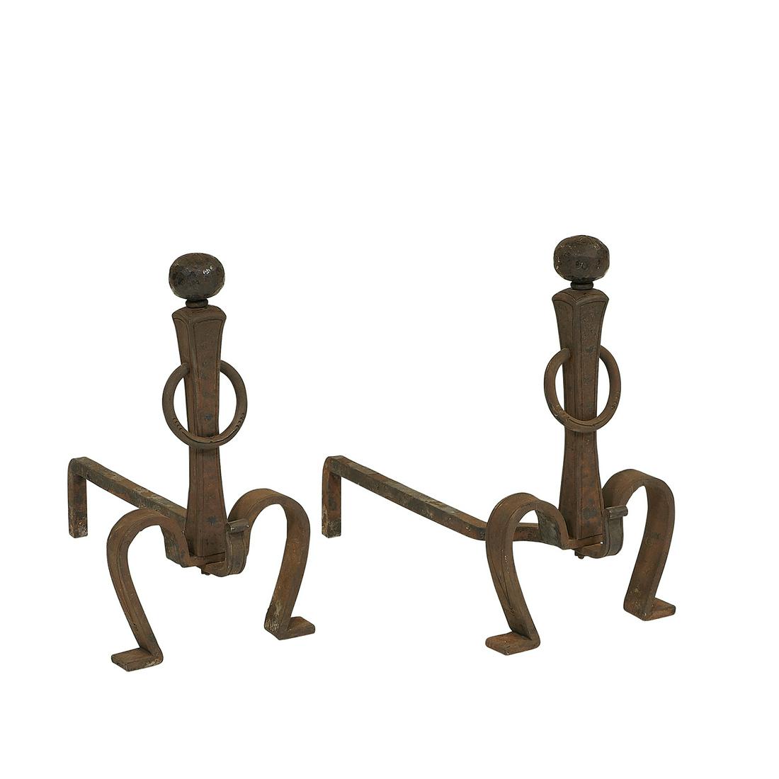 Benedict Art Studio andirons, variation of #572 (1 of 2)