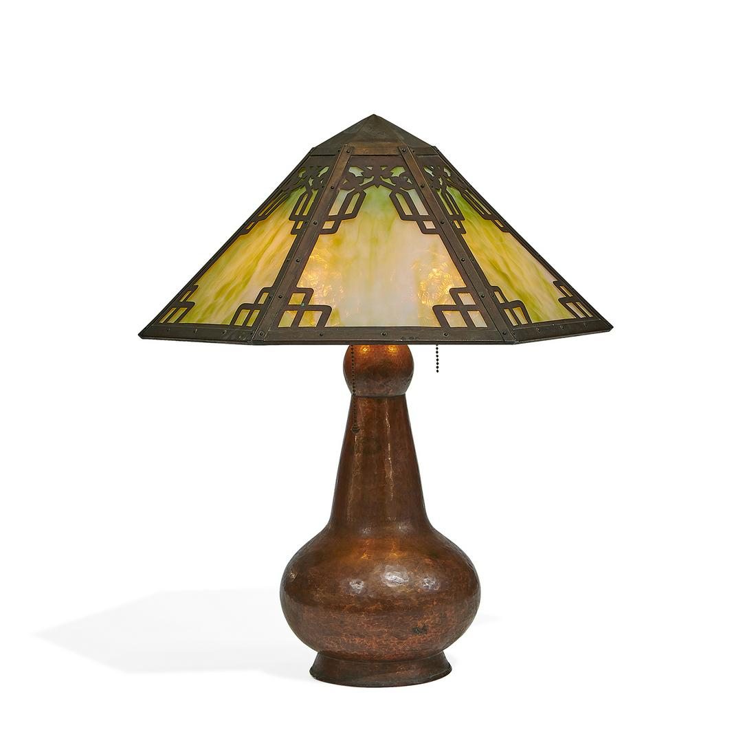 Attributed to Stickley Brothers table lamp (1 of 2)