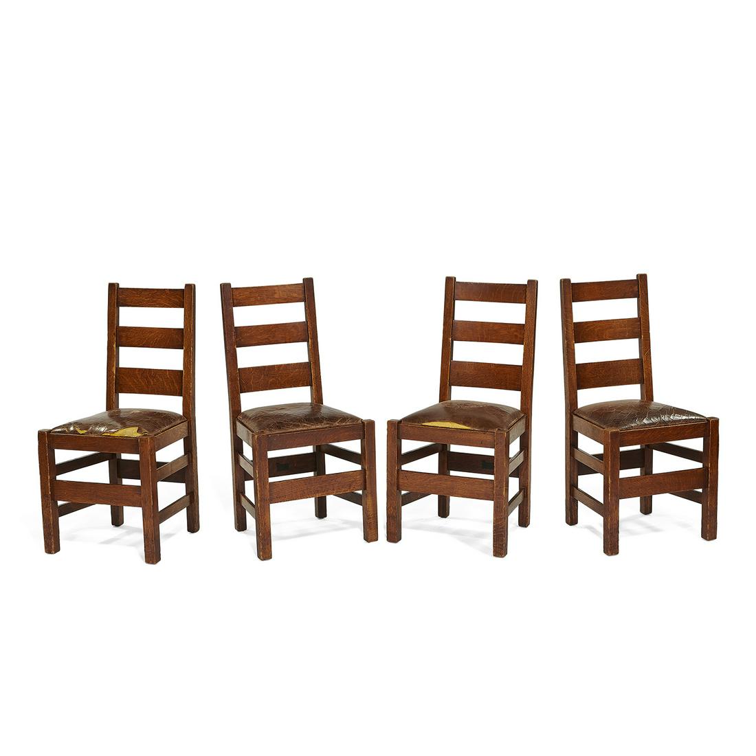 Stickley Brothers set of dining chairs, four, #381 (1 of 2)