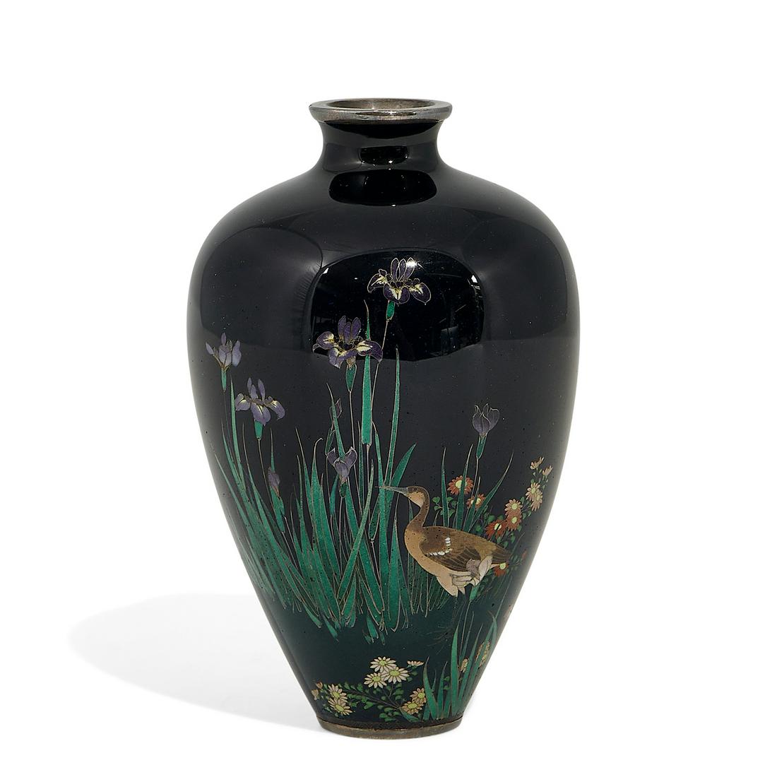 Namikawa Yasuyuki cloisonné vase (1 of 3)