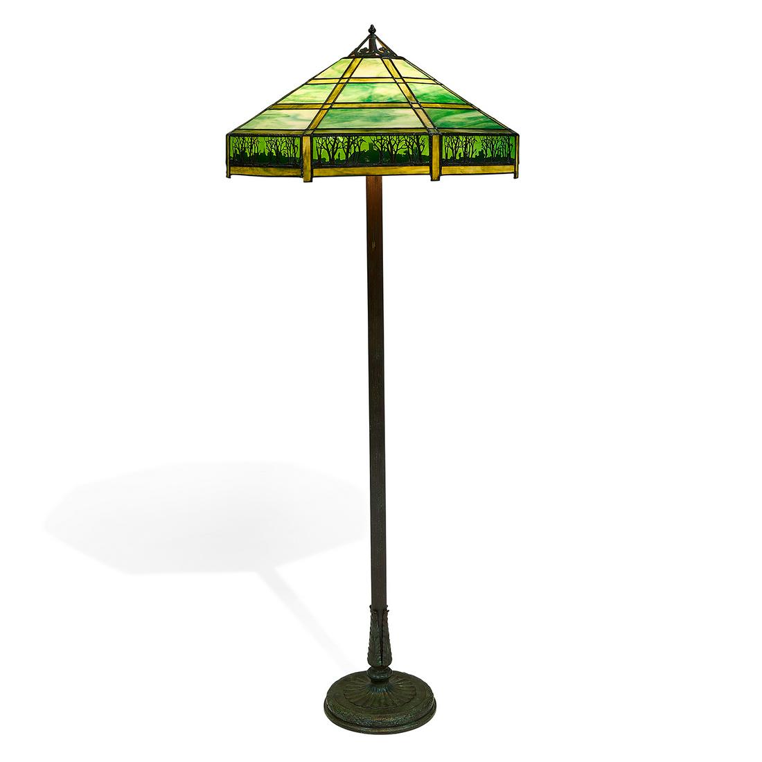 In the Style of The Handel Lamp Co. floor lamp (1 of 3)