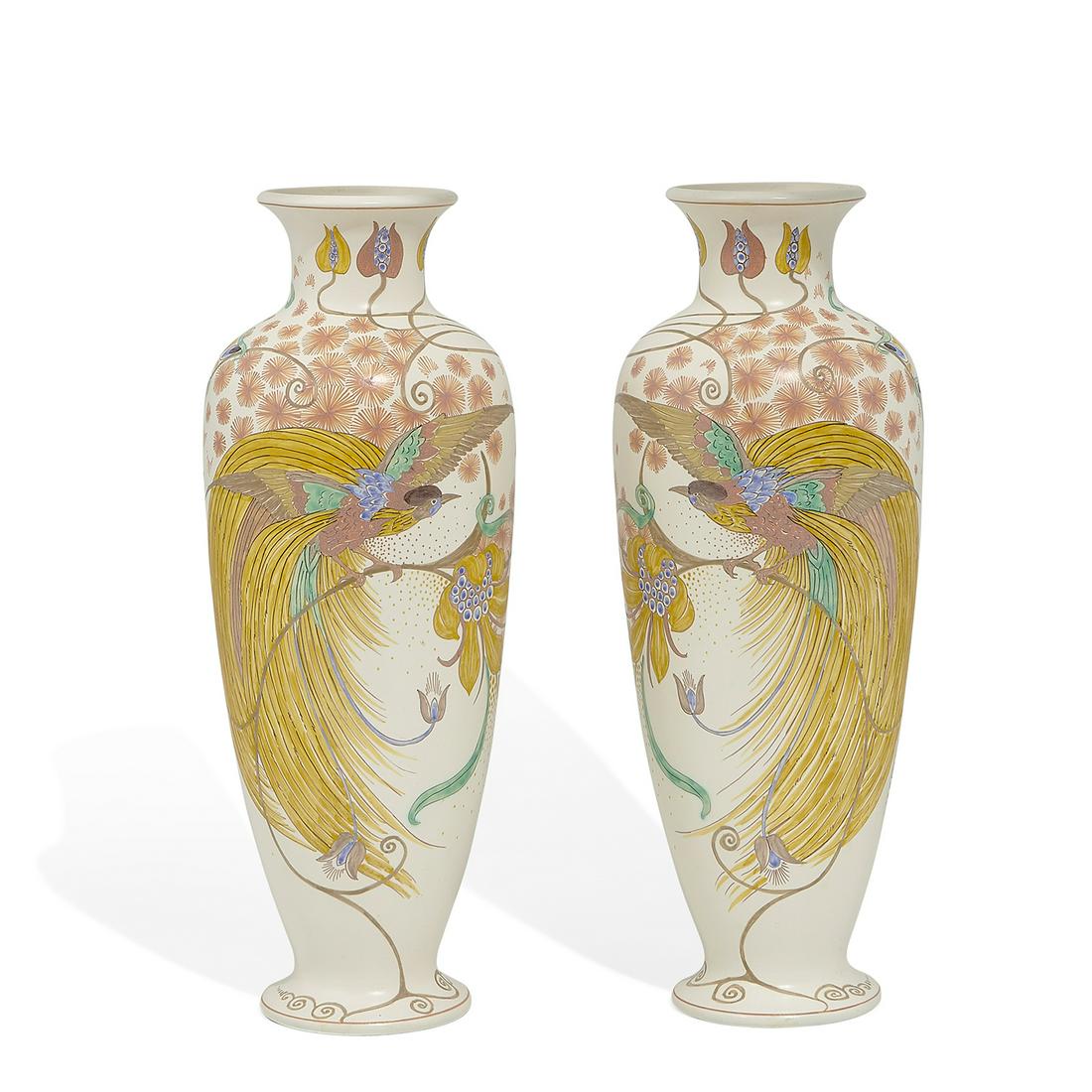 PZH rare set of tall porcelain vases (1 of 3)