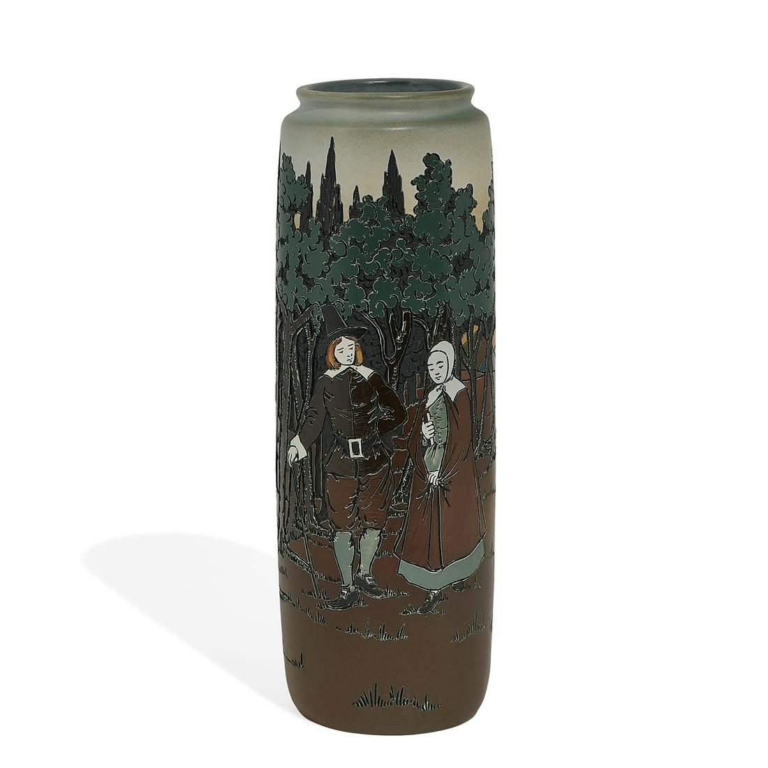 Charles B. Upjohn Weller Pottery Dickensware vase (1 of 4)