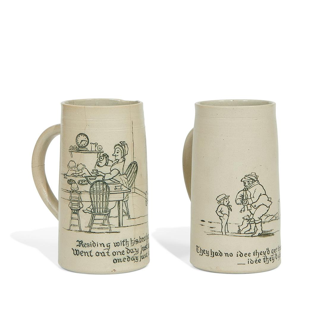 Edward Pope Cranch, Rookwood Pottery mugs, two (1 of 4)