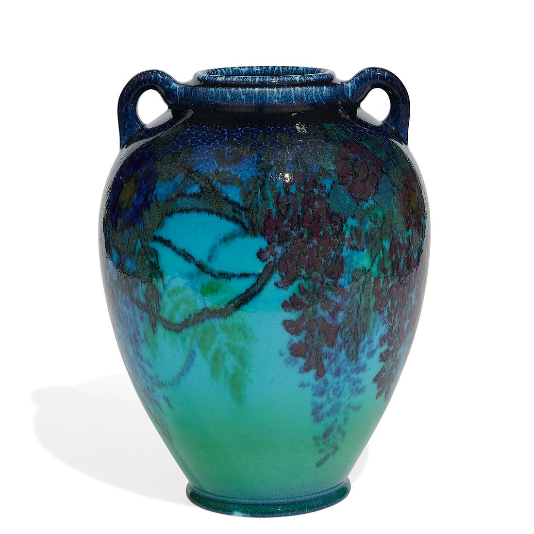 E.T. Hurley, Rookwood Pottery twin-handled vase (1 of 3)