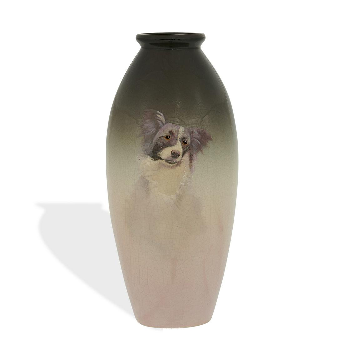 Elizabeth Blake, Weller Pottery Eocean Rose vase (1 of 3)