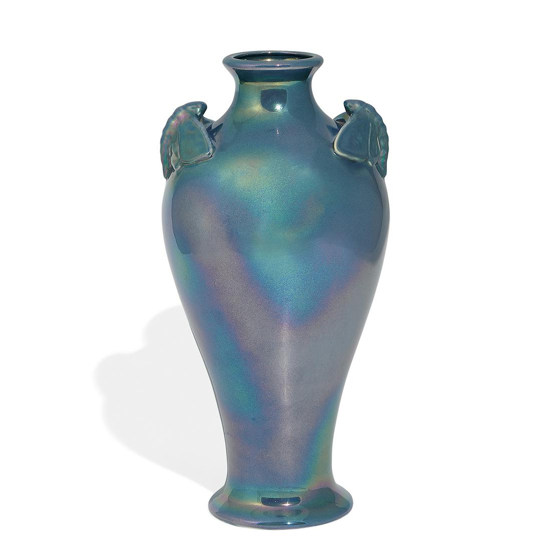 Cowan Pottery Gypsy moth porcelain lamp vase (1 of 4)