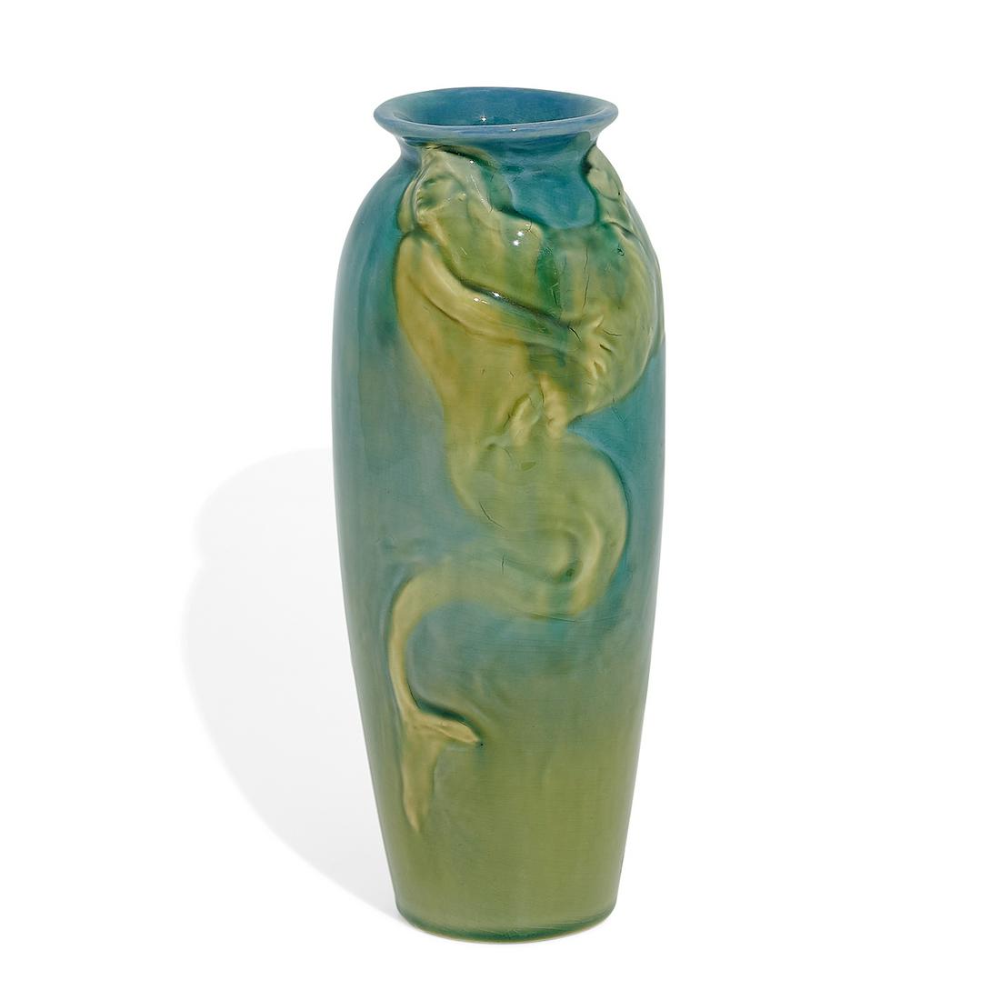 Unknown Artist, Rookwood Pottery Sea Green vase (1 of 4)