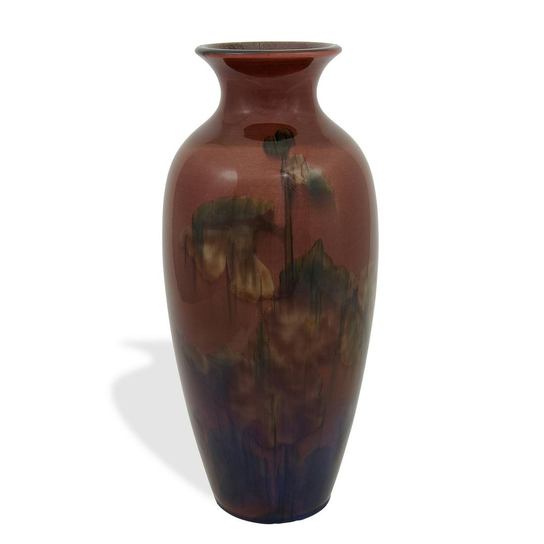 Sara Sax, Rookwood Pottery tall Black Opal vase (1 of 3)