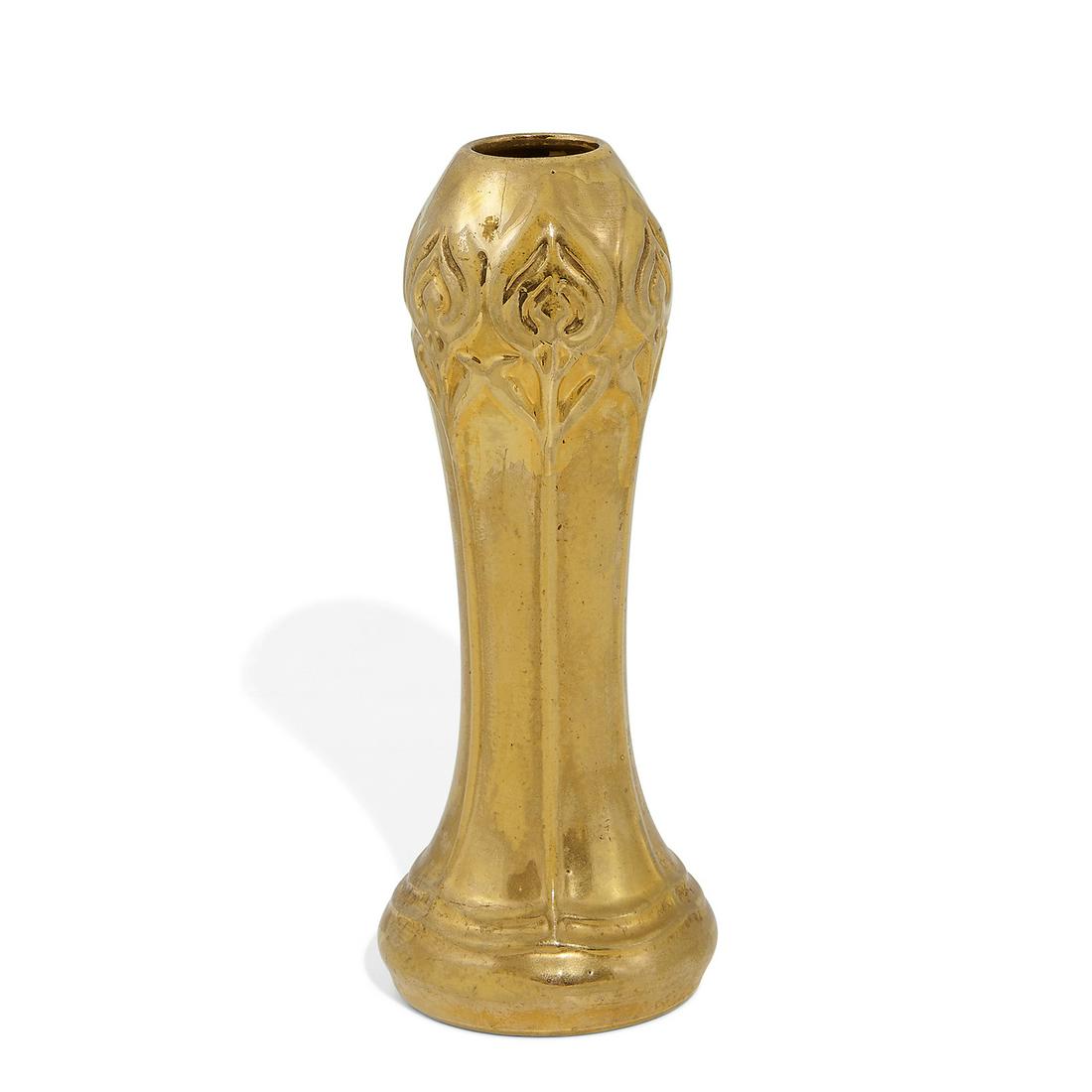 Arc-en-Ciel gold luster earthenware vase (1 of 3)