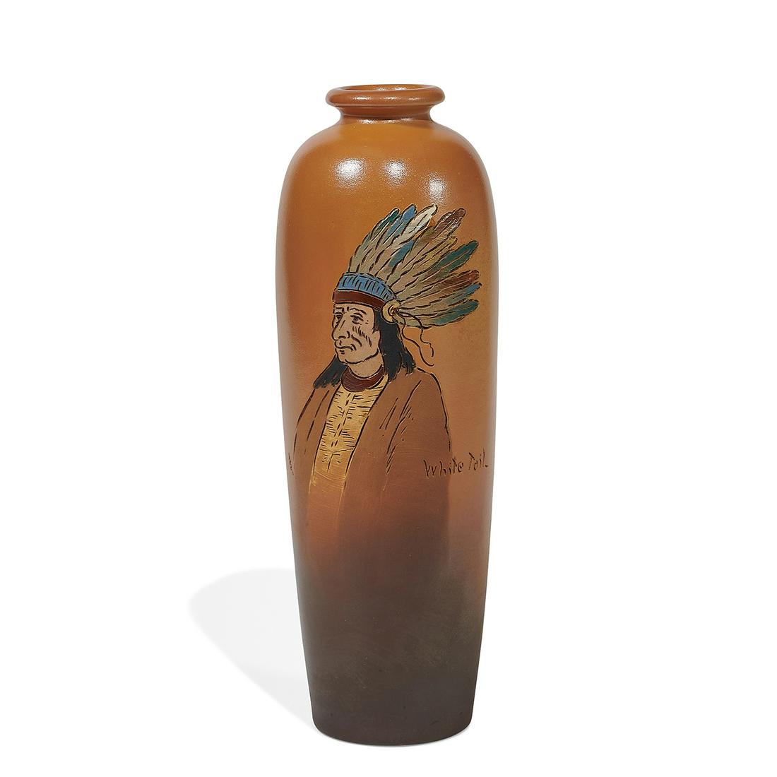 Weller Pottery Co. Dickensware portrait vase (1 of 5)