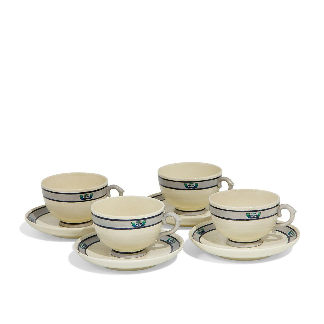 Mabel C. Dibble, Arts & Crafts cups and saucers (1 of 2)