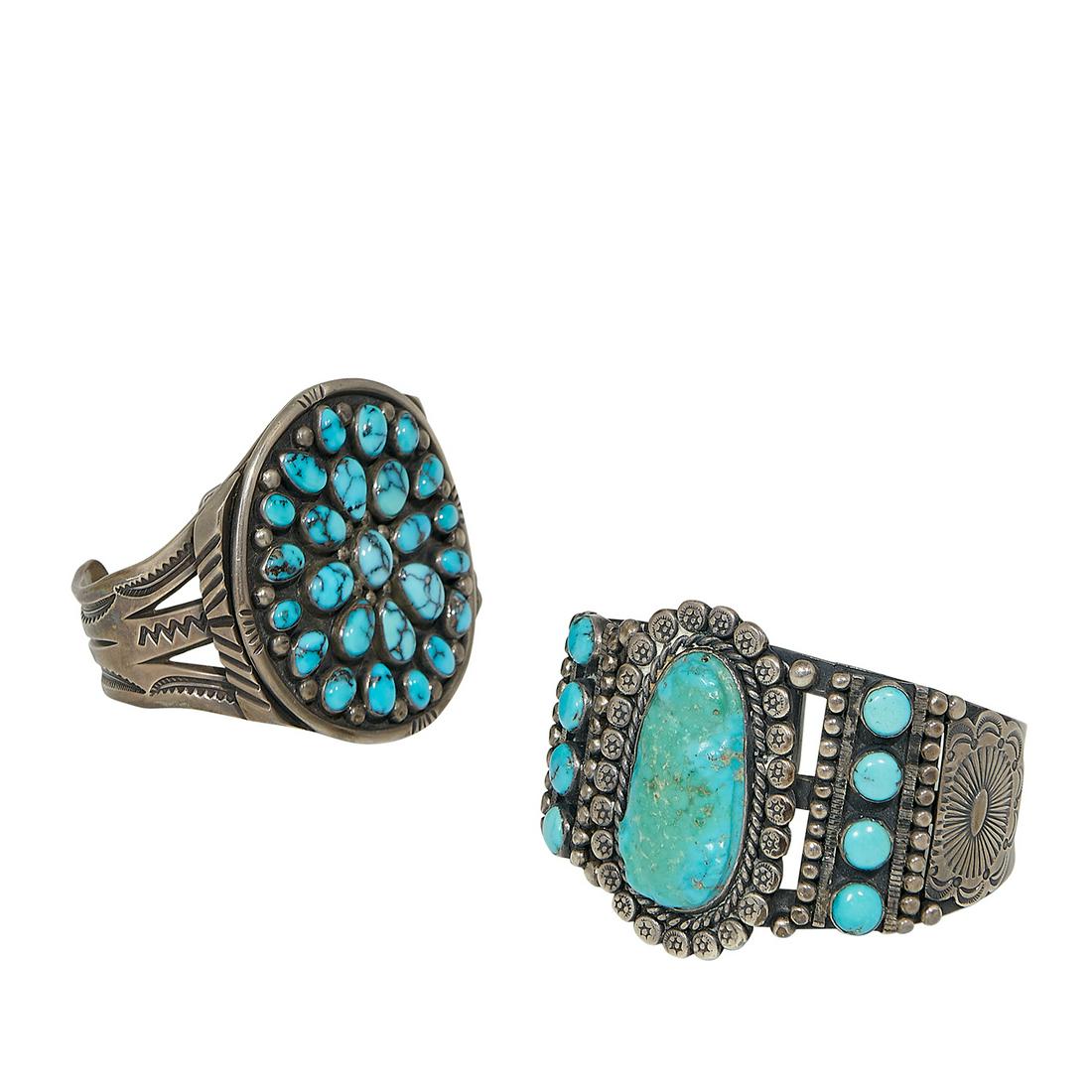 Native American cuff bracelets, two (1 of 5)