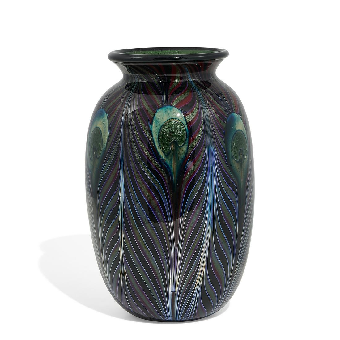 Charles Lotton peacock feather vase (1 of 3)